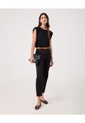 Camiseta Para Mujer Manga Corta Cuello Redondo Color Negro Marca Patprimo #30093870