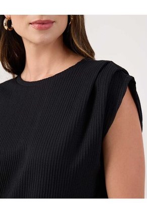 Camiseta Para Mujer Manga Corta Cuello Redondo Color Negro Marca Patprimo #30093870