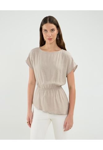 Blusa Para Mujer Manga Corta Color Café Marca Patprimo #30123487 Patprimo