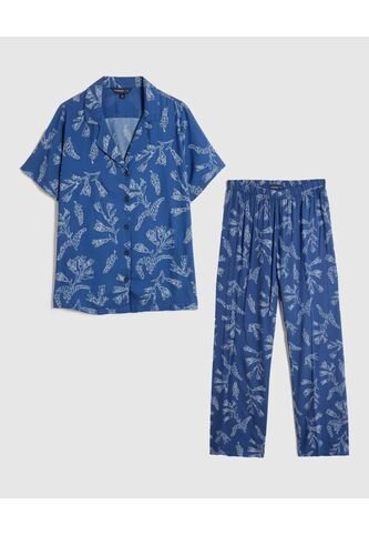Pijama  Para Mujer M/C P/L Color Azul Marca Patprimo #30040312 Patprimo