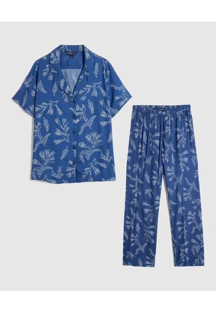 Pijama  Para Mujer M/C P/L Color Azul Marca Patprimo #30040312