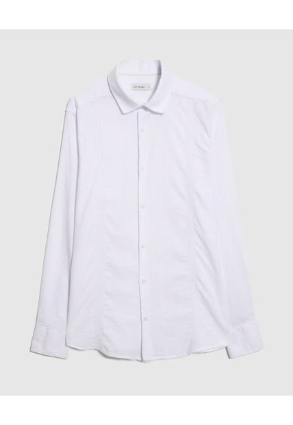 Camisa Guayabera Para Hombre Manga Larga Sin Bolsillo Color Blanco Marca Patprimo #44030388