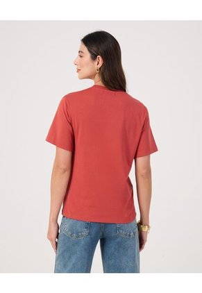 Camiseta Para Mujer Manga Corta Cuello Redondo Color Naranja Marca Patprimo #30093810