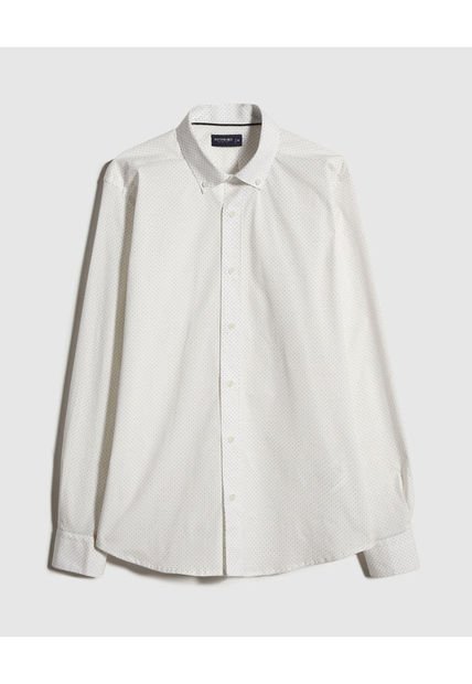 Camisa Para Hombre Manga Larga Sin Bolsillo Cuello Button D Color Crema Marca Patprimo #44013058