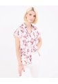Camisa Manga Corta  Para Mujer Crema Patprimo de Patprimo