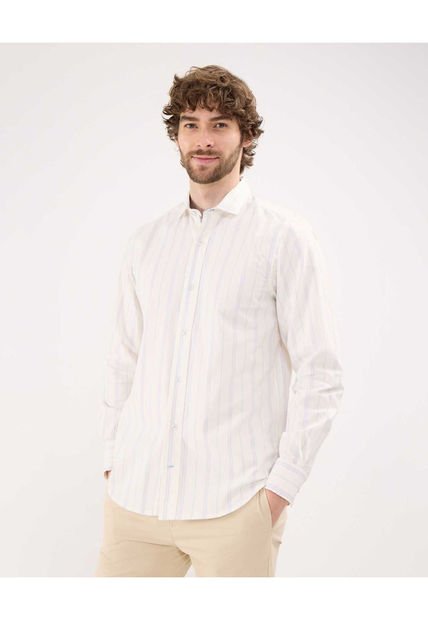 Camisa Para Hombre Manga Larga Sin Bolsillo Color Beige Marca Patprimo #44013045
