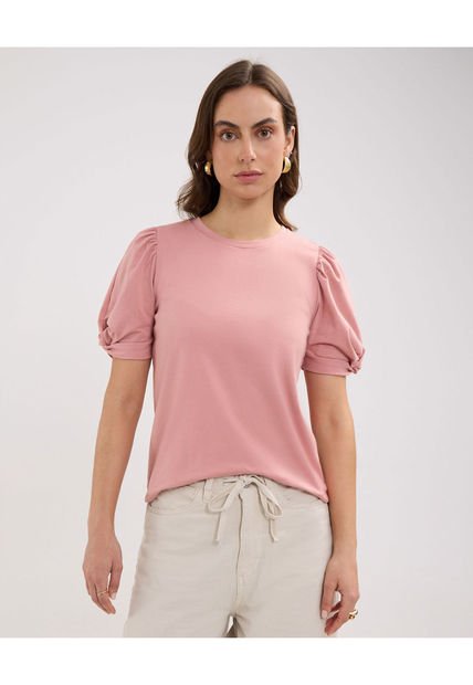 Camiseta Para Mujer Manga Corta Cuello Redondo Color Rosa Marca Patprimo #30093593