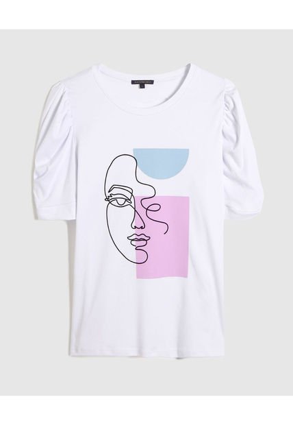 Camiseta Para Mujer Manga Corta Color Blanco Marca Patprimo #30093462