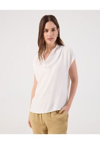 Blusa Para Mujer Manga Corta Color Blanco Marca Patprimo #30123606 Patprimo