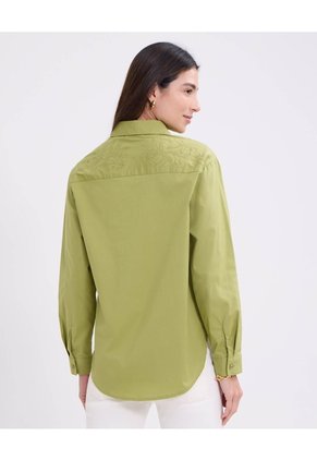 Camisa Manga Larga   Para Mujer Verde Patprimo