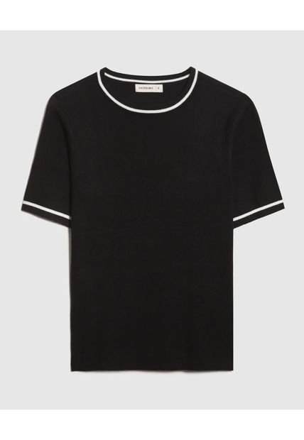 Camiseta Para Mujer Manga Corta Color Negro Marca Patprimo #30093557