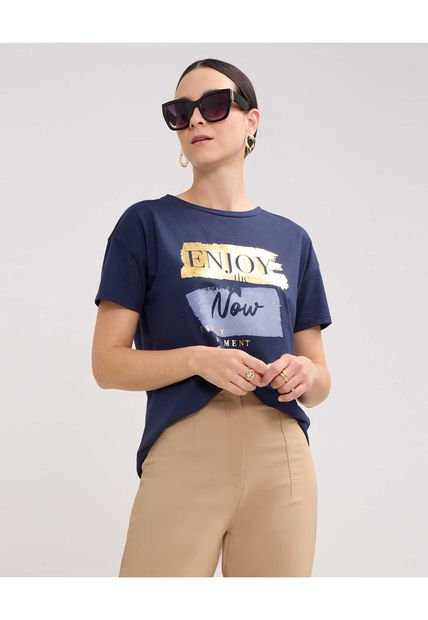 Camiseta Para Mujer Manga Corta Color Negro Marca Patprimo #30093556