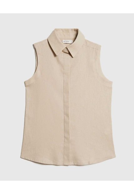 Camisa Para Mujer Manga Sisa Color Café Claro Marca Patprimo #30010668