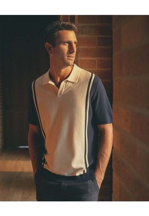 Polo Para Hombre Cuello Tejido Sin Bolsillo Color Crema Marca Patprimo #44112728