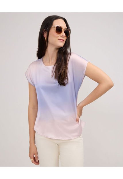 Blusa Para Mujer Manga Corta Color Azul  Marca Patprimo #30123365