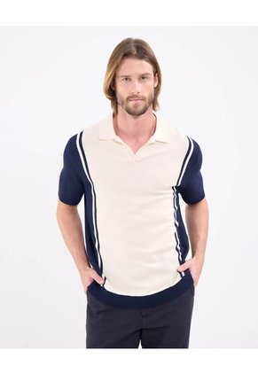 Polo Para Hombre Cuello Tejido Sin Bolsillo Color Crema Marca Patprimo #44112728