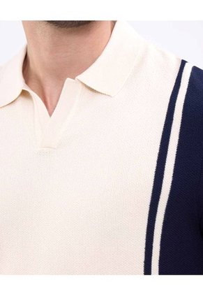 Polo Para Hombre Cuello Tejido Sin Bolsillo Color Crema Marca Patprimo #44112728