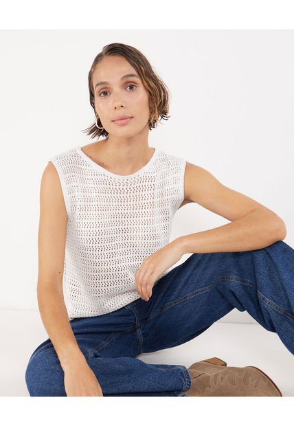 Camiseta Para Mujer Manga Sisa Color Blanco Marca Patprimo #30093403