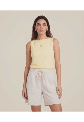 Camiseta Para Mujer Manga Sisa Moda Color Amarillo Marca Patprimo #30098505