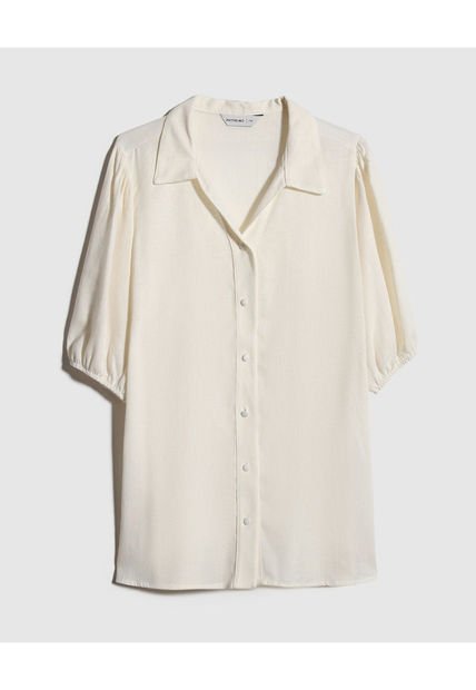 Camisa Para Mujer Manga Corta Color Beige Marca Patprimo #14010190