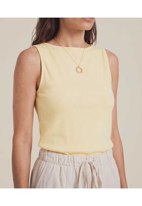 Camiseta Para Mujer Manga Sisa Moda Color Amarillo Marca Patprimo #30098505