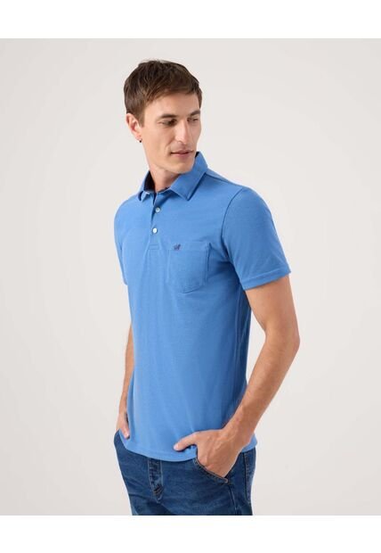 Polo  Para Hombre Cuello Maquina Con Bolsillo Color Azul Marca Patprimo #44112427
