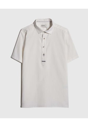Camisa Para Hombre Manga Corta Sin Bolsillo Color Blanco Marca Patprimo #44013004 Patprimo