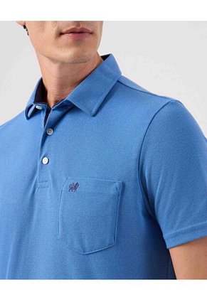 Polo  Para Hombre Cuello Maquina Con Bolsillo Color Azul Marca Patprimo #44112427