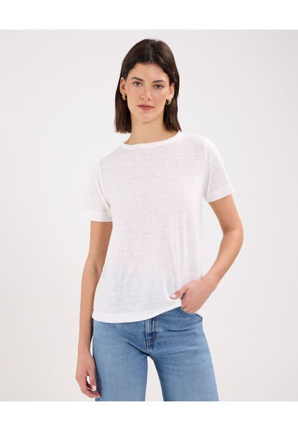 Camiseta Para Mujer Manga Corta Color Blanco Marca Patprimo #30093643