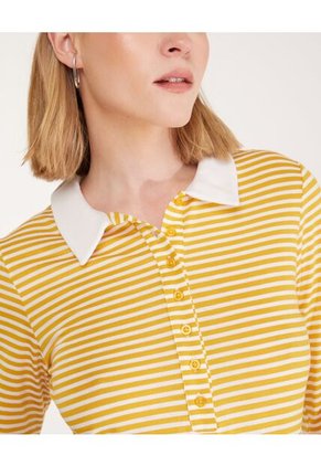 Polo Para Mujer Manga 3/4 Color Amarillo Marca Patprimo #30110424