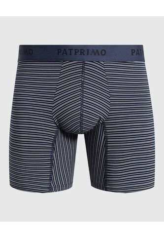 Bóxer Medio Con Estampado De Rayas Horizontales  X1 Para Hombre Azul Patprimo Patprimo