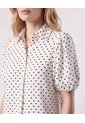 Camisa Manga Corta Globo  Para Mujer Crudo Patprimo de Patprimo