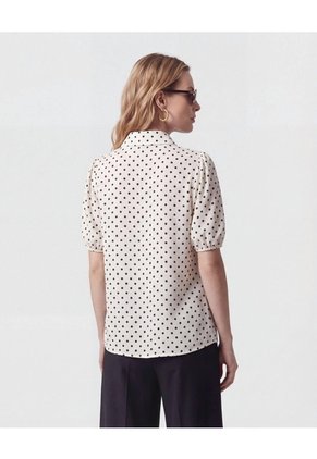 Camisa Manga Corta Globo  Para Mujer Crudo Patprimo