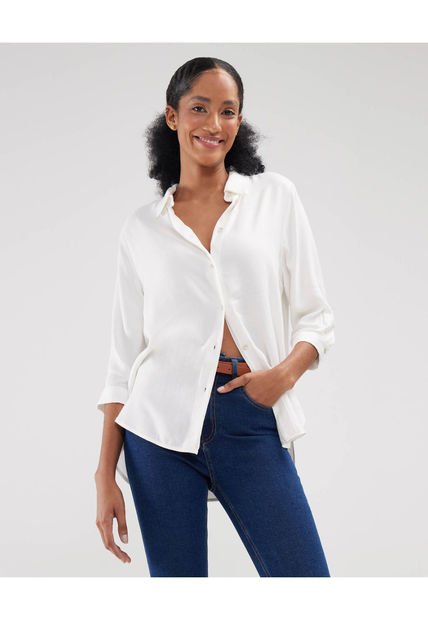 Camisa Para Mujer Manga 3/4 Color Hueso Marca Patprimo #30010636