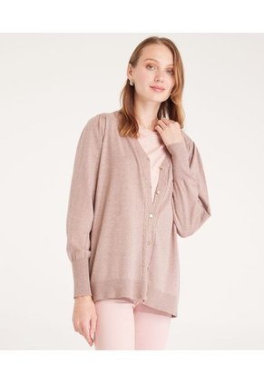 Saco Cuello V Mujer Patprimo Beige 30330503-8475