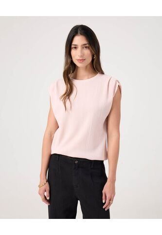 Camiseta Para Mujer Manga Corta Cuello Redondo Color Rosa Marca Patprimo #30093870 Patprimo