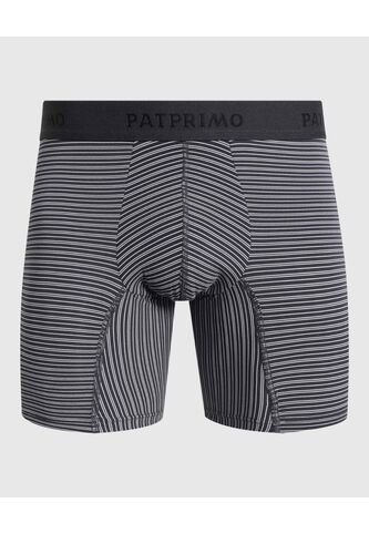 Bóxer Medio Con Estampado De Rayas Horizontales  X1 Para Hombre Gris Patprimo Patprimo