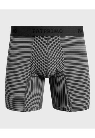 Bóxer Medio Con Estampado De Rayas Horizontales  X1 Para Hombre Negro Patprimo Patprimo