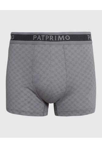 Bóxer Trunk Con Elástico Contramarcado X1 Para Hombre Gris Patprimo Patprimo