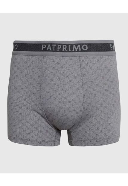Bóxer Trunk Con Elástico Contramarcado X1 Para Hombre Gris Patprimo