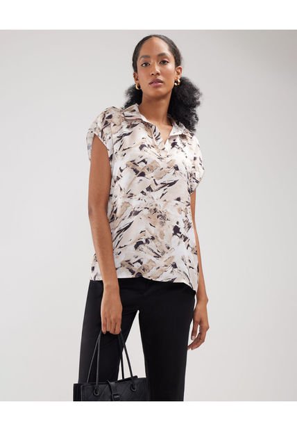 Blusa Para Mujer Manga Corta Color Beige Marca Patprimo #30123340