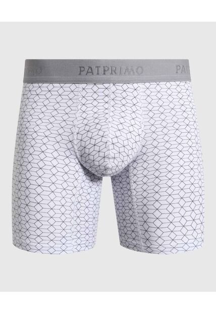 Bóxer Medio Con Estampado  X1 Para Hombre Blanco Patprimo