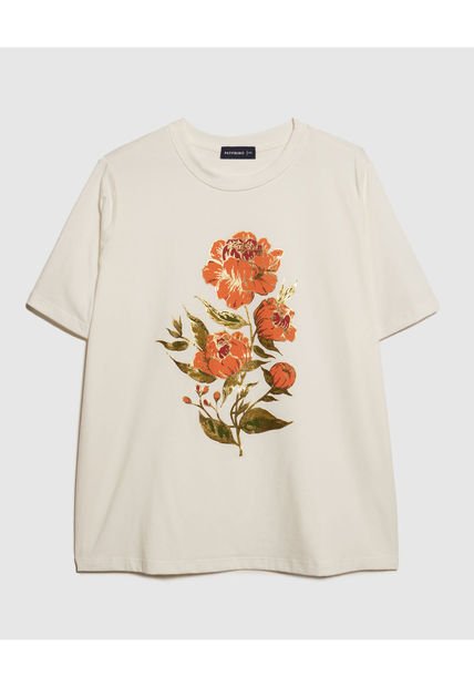 Camiseta Para Mujer Manga Corta Color Blanco Marca Patprimo #14091403