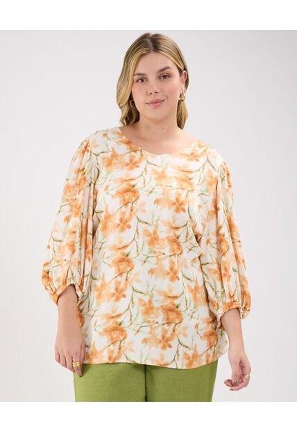 Blusa Para Mujer Manga Corta Color Naranja Marca Patprimo #14121359