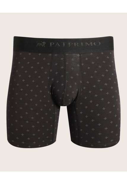 Bóxer Medio Estampado Miniprint En Algodón  X1 Para Hombre Negro Patprimo
