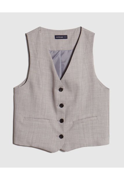 Chaleco Para Mujer  Color Gris Claro Marca Patprimo #30250032