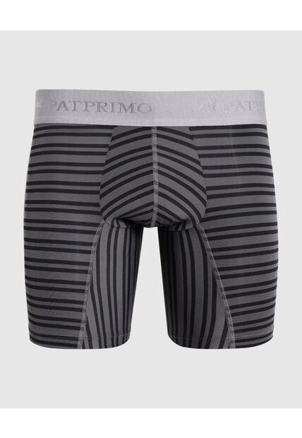 Bóxer Con Diseño De Franjas  X1 Para Hombre Gris Patprimo