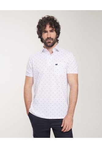 Polo Para Hombre Cuello Maquina Con Bolsillo Color Hueso Marca Patprimo #44112523 Patprimo