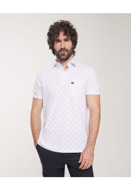 Polo Para Hombre Cuello Maquina Con Bolsillo Color Hueso Marca Patprimo #44112523