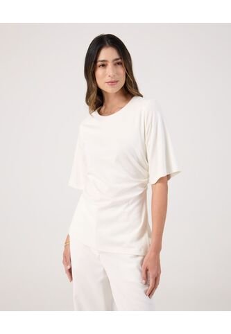 Camiseta Para Mujer Manga Corta Cuello Redondo Color Blanco Marca Patprimo #30093842 Patprimo